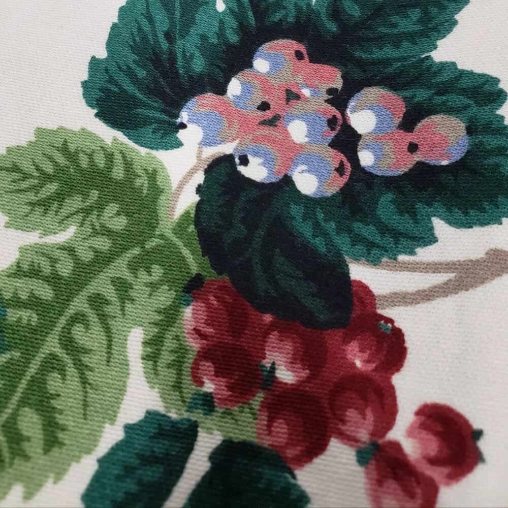 Cotton Curtain Valance  Floral with Grapes 52
